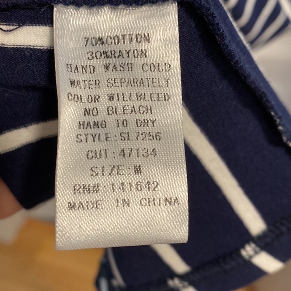 Navy striped dress - size M - Picture 4 of 4